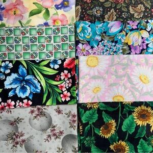 8 fat quarters Floral Patterned quilt cotton Fabric Collection #21
